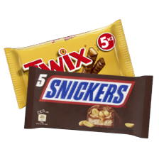 Mars, Snickers, Bounty of Twix